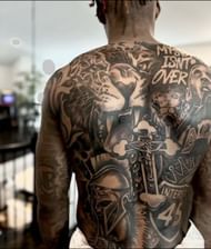 Lamb's tattoo once completed. Source: Andres Ortega/TMZ